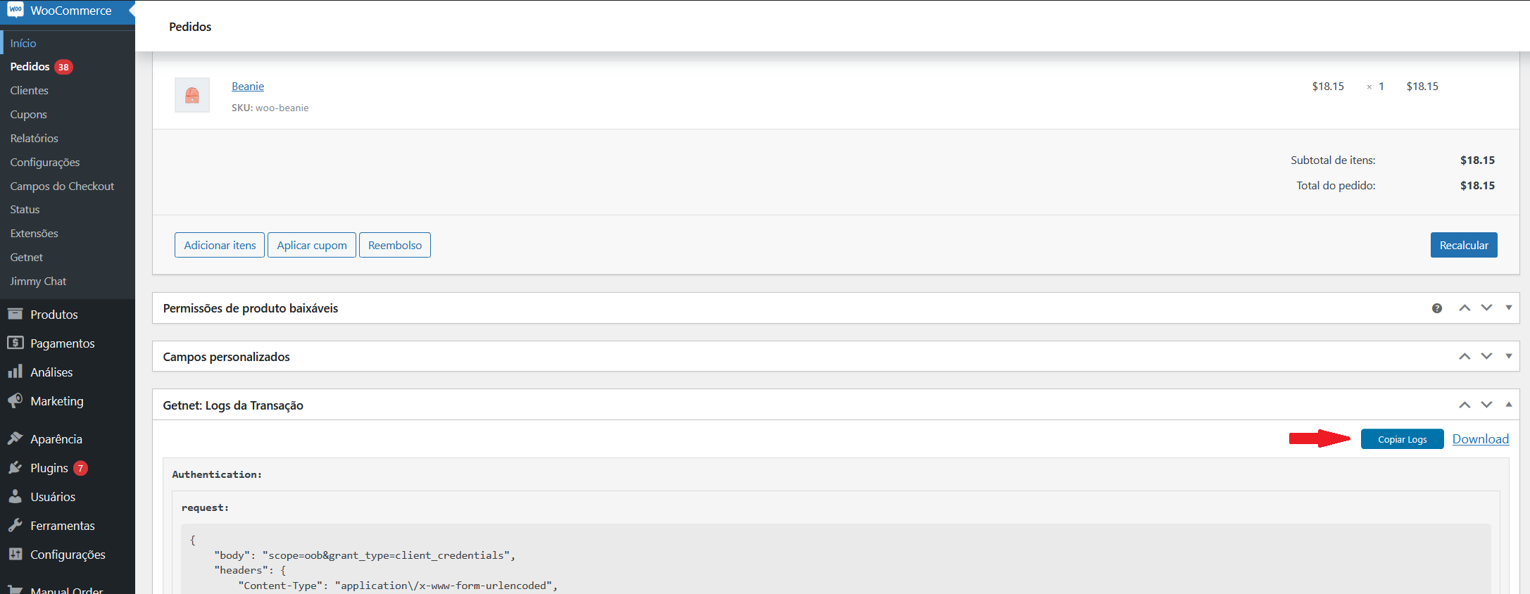 Download ou copie os registros